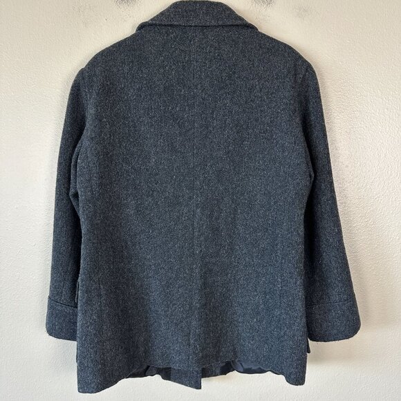 Marvin Richards Womens Medium Wool Coat Winter Jacket Classic Overcoat Gray - Picture 5 of 6